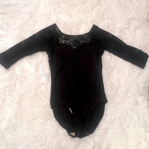 Eleve - Black Lace Dance Leotard